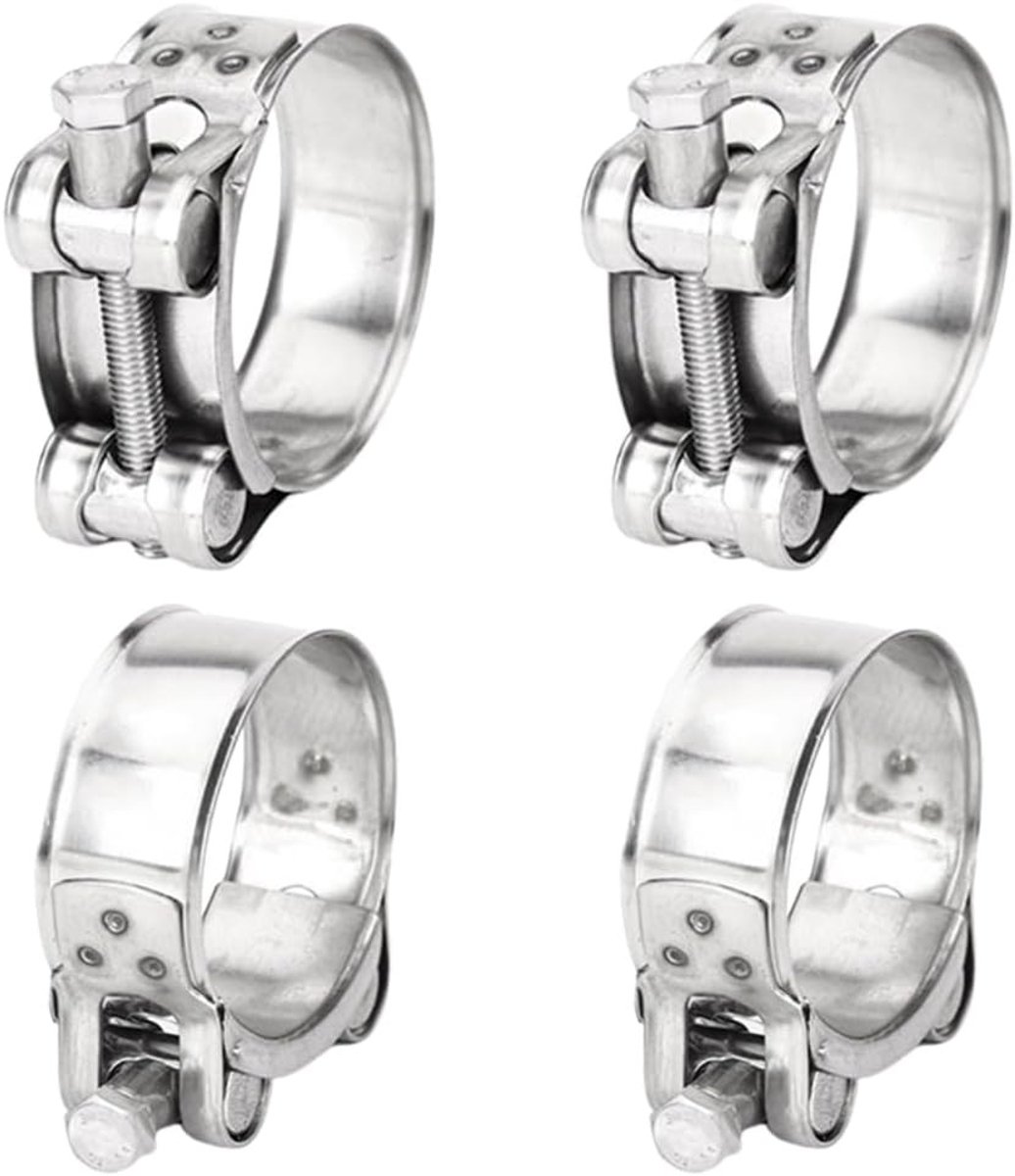 Verstelbare RVS Slangklemmen 44-47 mm - Set van 4 - Voor Slangen, Pijpen en Uitlaten - Duurzaam en Betrouwbaar