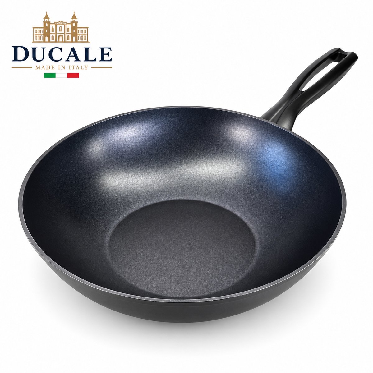 Relance Ducale Wokpan 28 cm – PFAS-vrij keramisch – Made in Italy – Royal Blauw