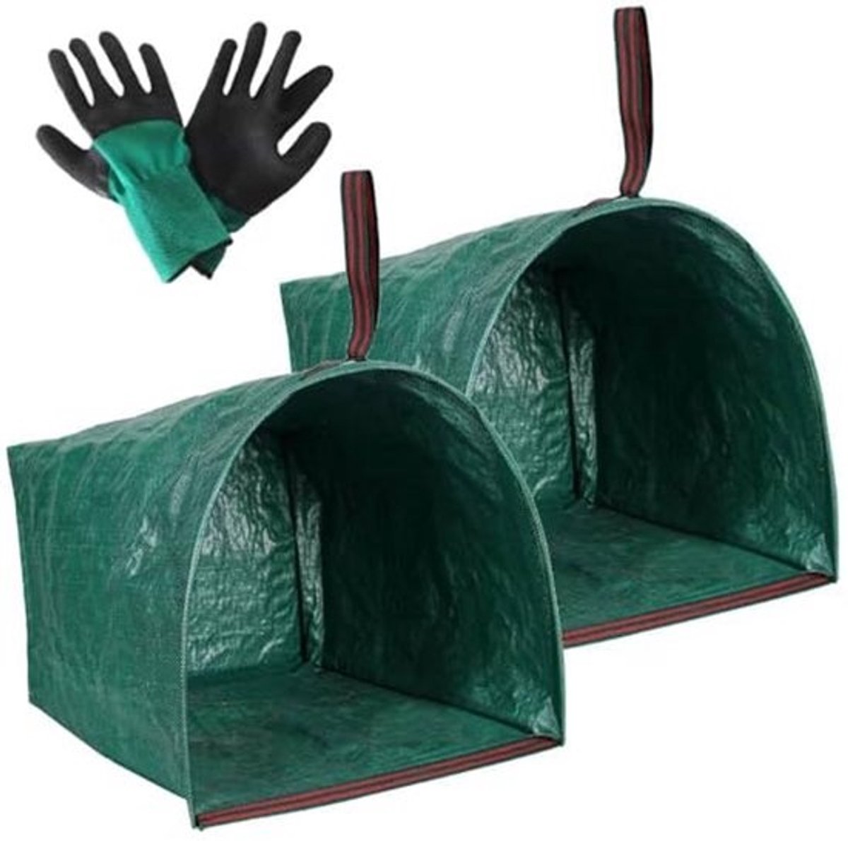 Grote Tuinafvalzakken 71 Gallon - Set van 2 met Tuinhandschoenen