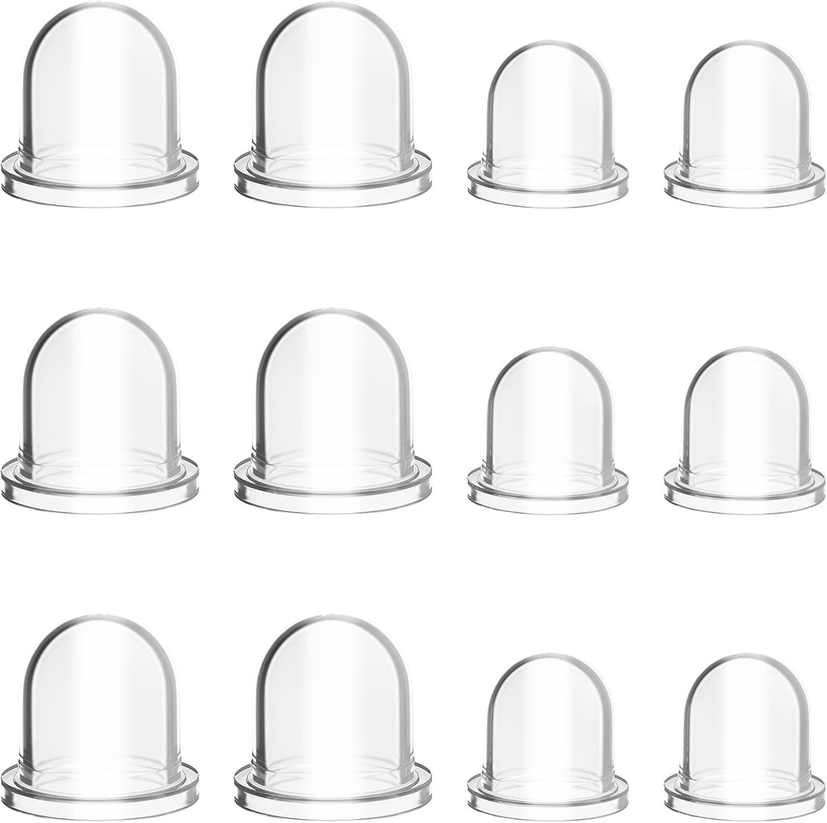 12 stuks brandstofpomp, carburateur, primerpomp, benzine, transparant, primerlamp, vervanging voor trimmer, grasmaaier, blazer, grastrimmer (19 mm en 22 mm)