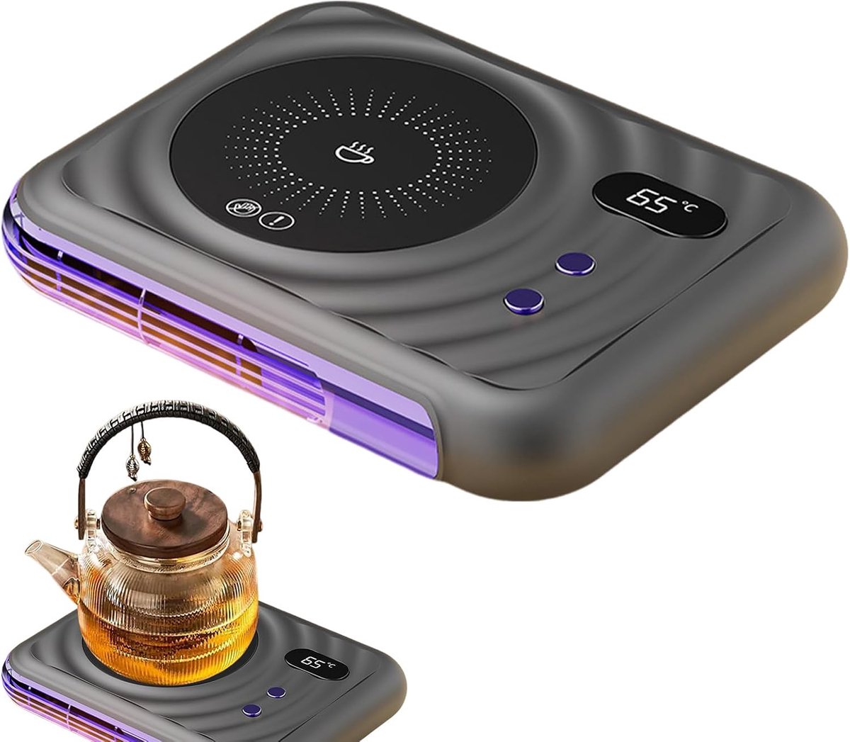 Koffieverwarmer - Theekopjesverwarmer Elektrische Drankwarmer | Drank Melk Kopjeswarmer Verwarmd Plaat Verwarmde Onderzetter Keuken Accessoires Boisso Bekerwarmer - zwart