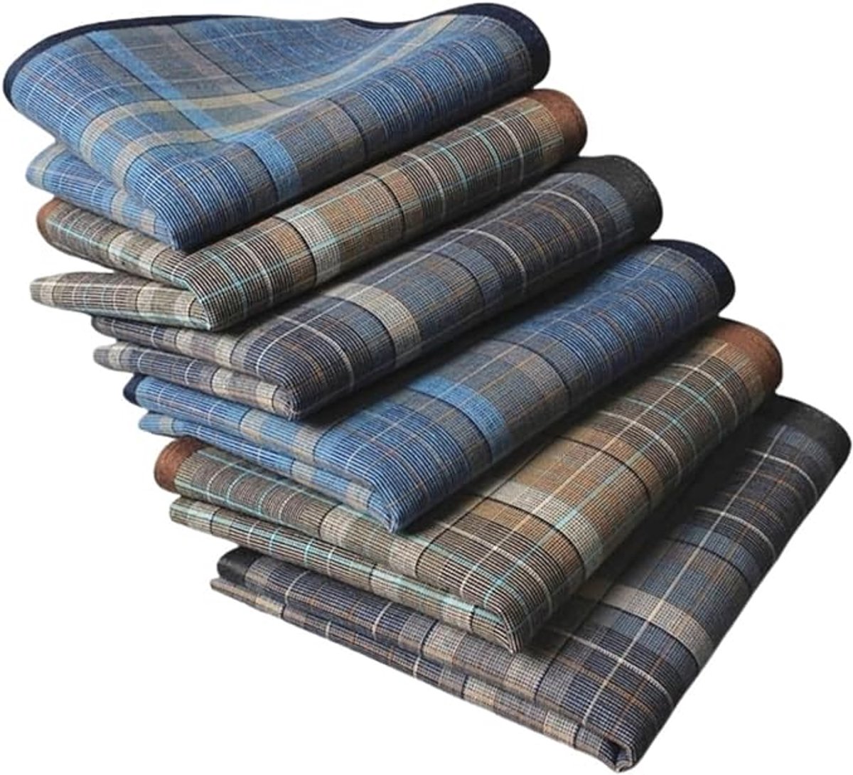 6 stuks Heren Zakdoeken - Klassieke Vintage Geruite Zakdoeken - Zakdoeken Van Puur Katoen Voor Zakelijk Gebruik - Pochetten - Zakelijke Casual Stropdassen - 40 x 40 cm