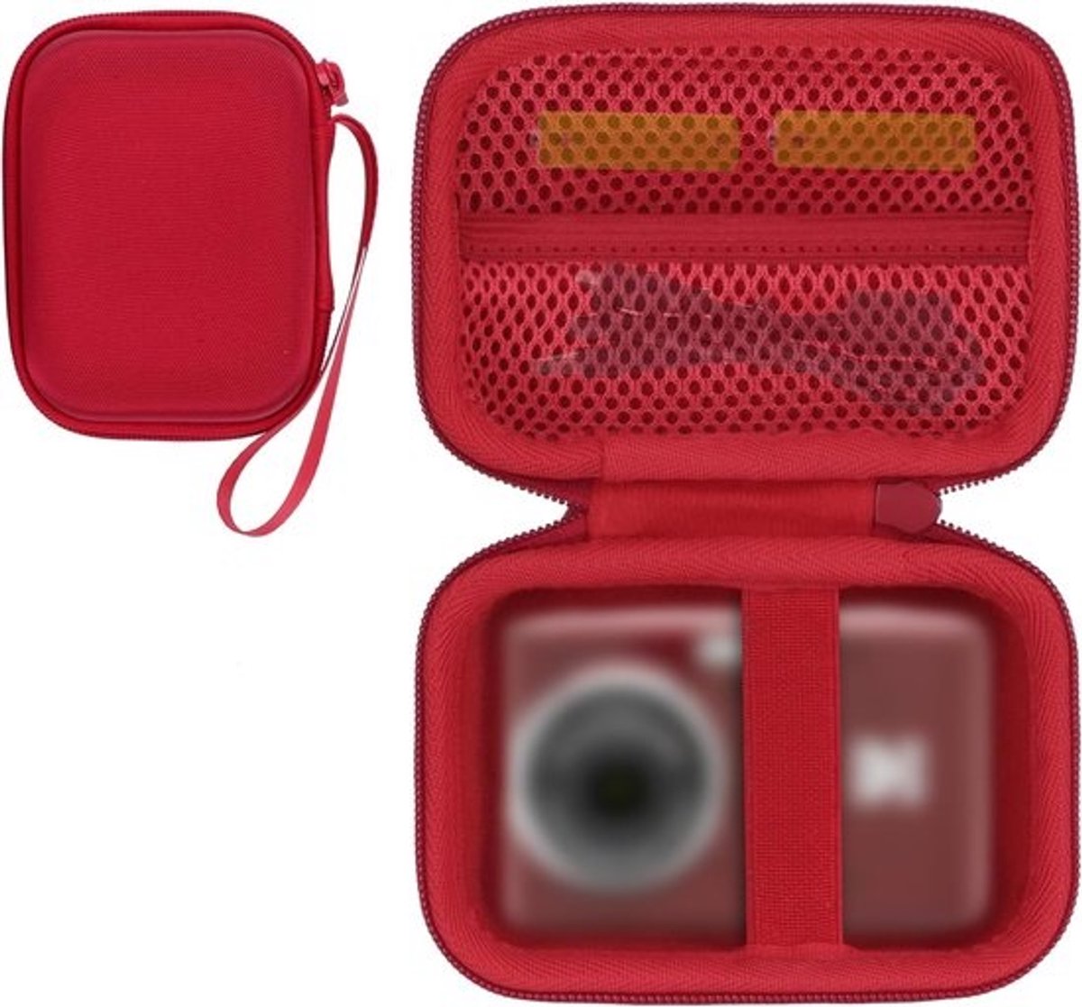 Duurzame hardcase - voor compacte digitale camera's - Geschikt voor KODAK PIXPRO FZ55/FZ45 - bescherming en opberging - rood