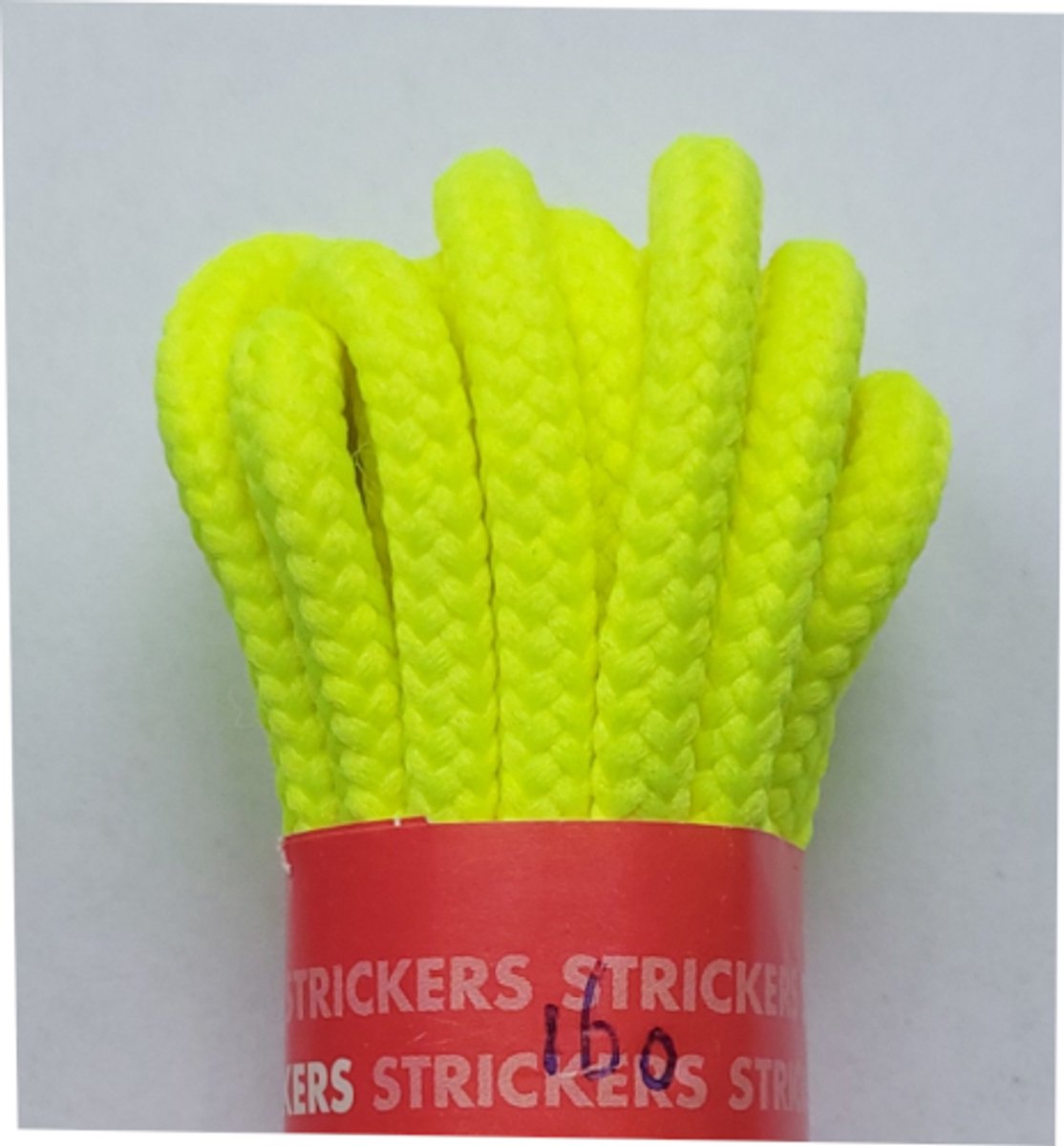 Strickers Veter - Fluoriserend Geel - Neon Geel - Extra Dik Rond - Lengte 160 cm - Dikte 5 mm - Schoenveter