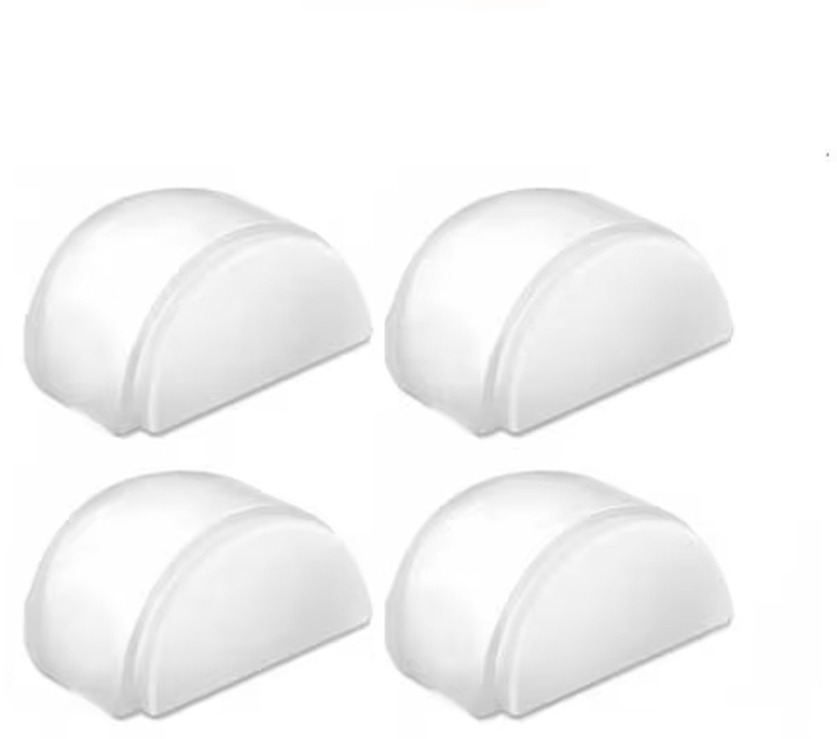 Zelfklevende ronde deurstoppers, 4 stuks, transparant