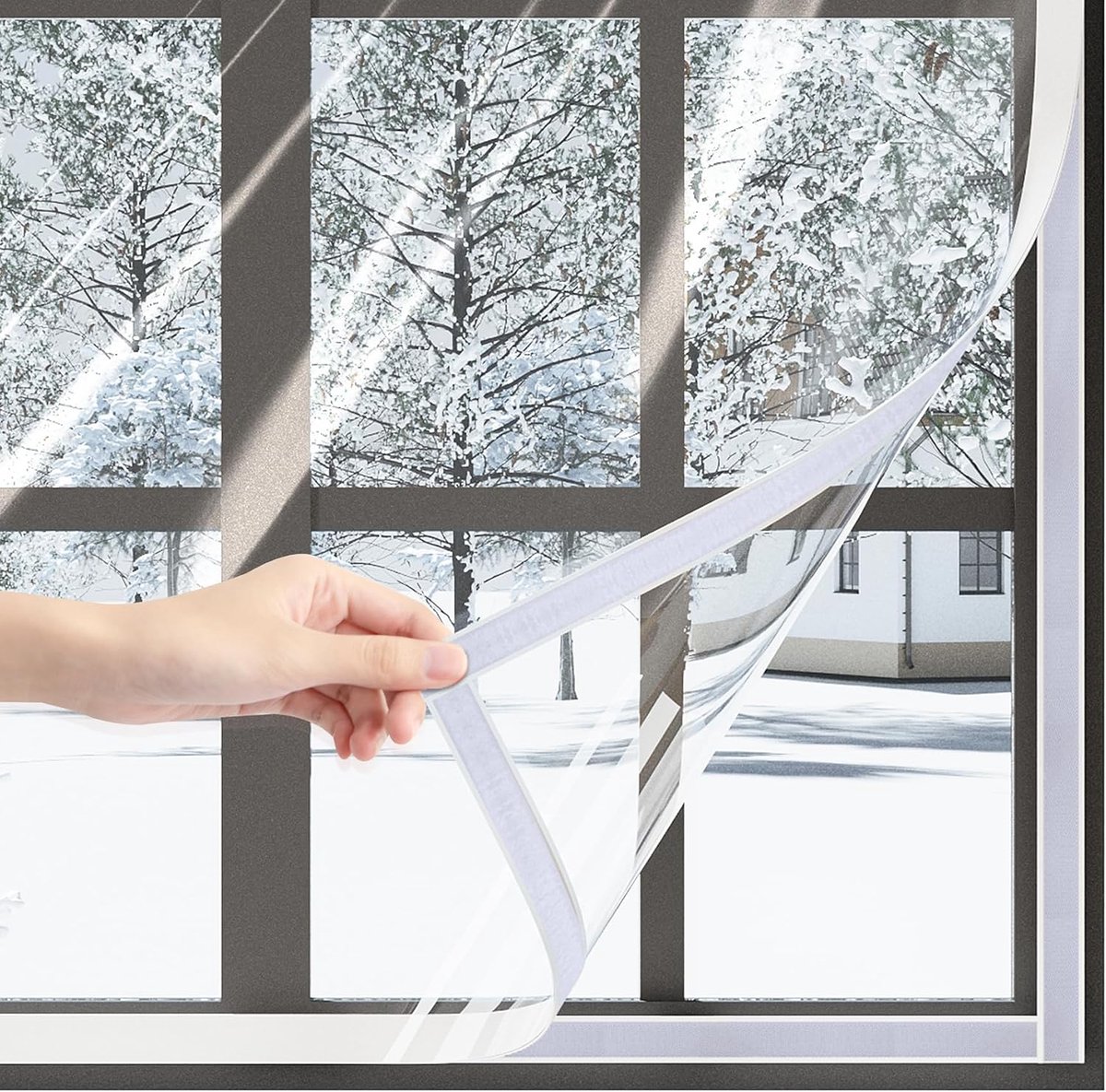 YAGXIG Raamisolatieset - Winter winddichte en warmte-isolerende folie - Koude- en warmte-isolerende gordijnen - Winter winddichte en warmte-isolerende folie - Transparante verdikte isolatiefolie - EVA-materiaal - 120*160 cm