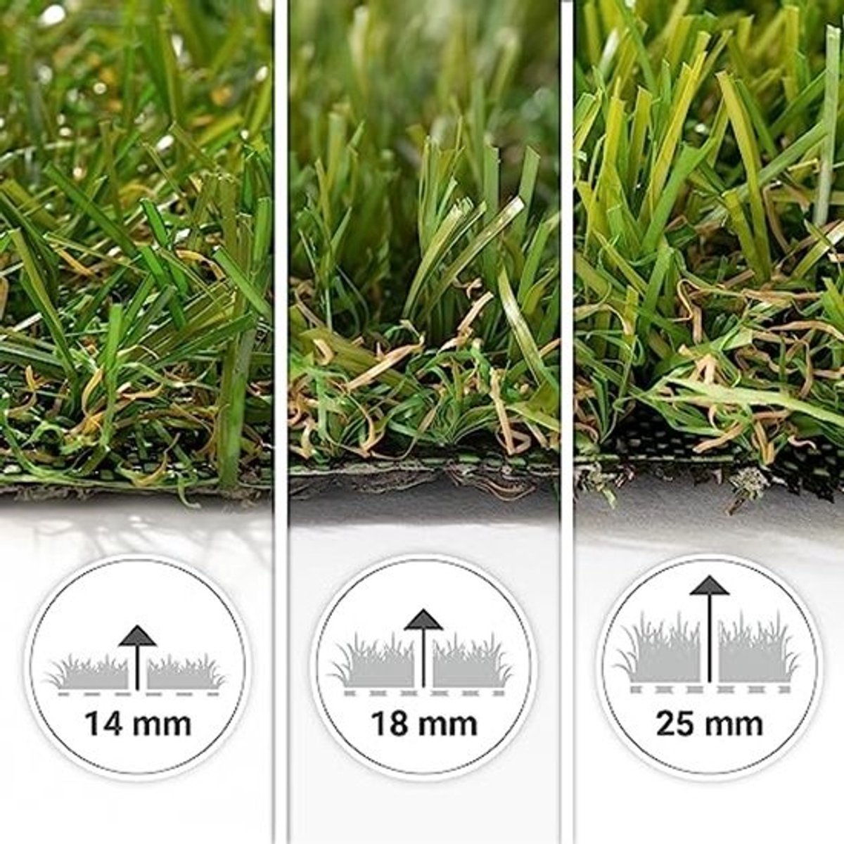 Kunstgras Tapijt voor Tuin en Balkon | Vervangbaar en Wasbaar | Natuurlijke Gevoelens en Veilig voor Gezondheid