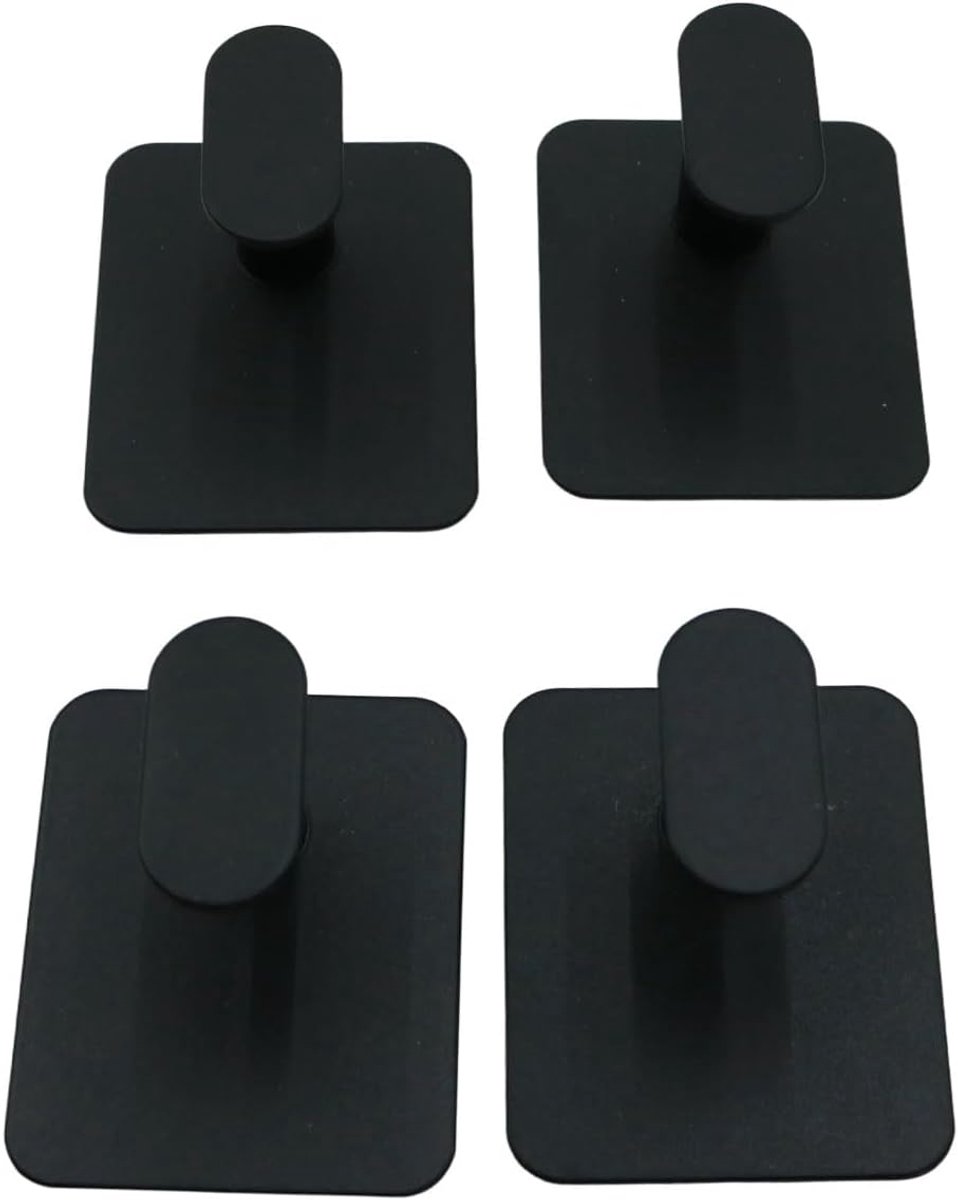 4 pack zelfklevende haken, stok op haken Op zwaar werk berekend roestvrij staal, voor hangende jassen, badjassen en handdoeken, theedoekhouder