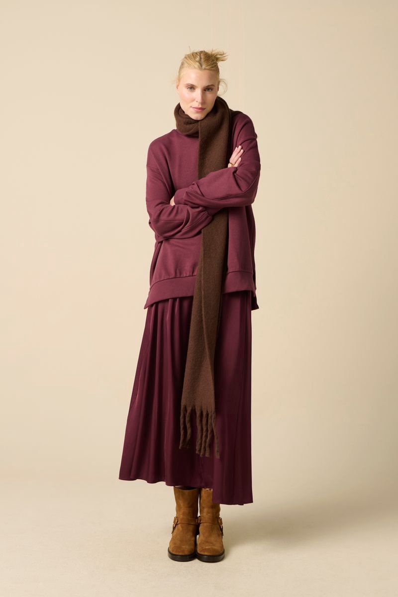 Sissy-Boy - Donkerrode oversized sweater