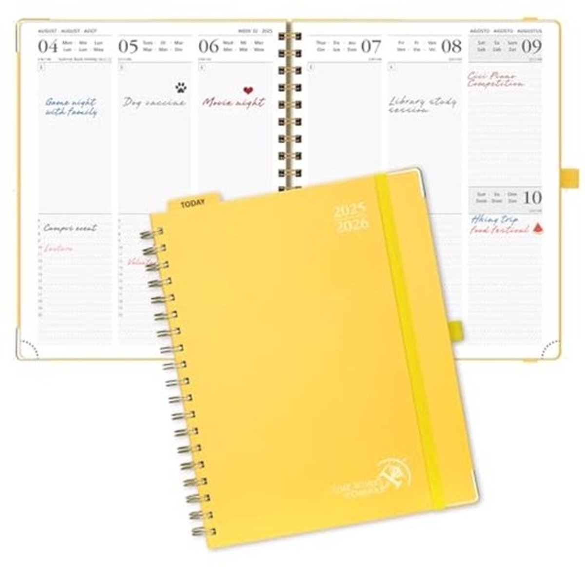 Weekly Planner 2025-2026 | Verticaal Agenda voor 17 Maanden met Hard Cover