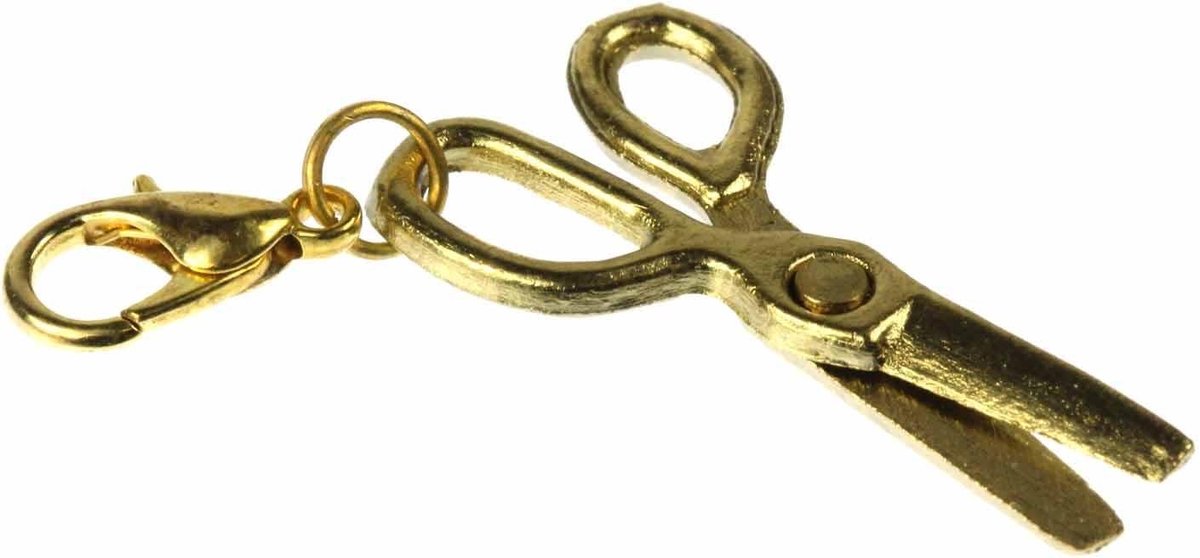 Schaar Charm Hanger kapsel Schneider naaien Schneider Gouden