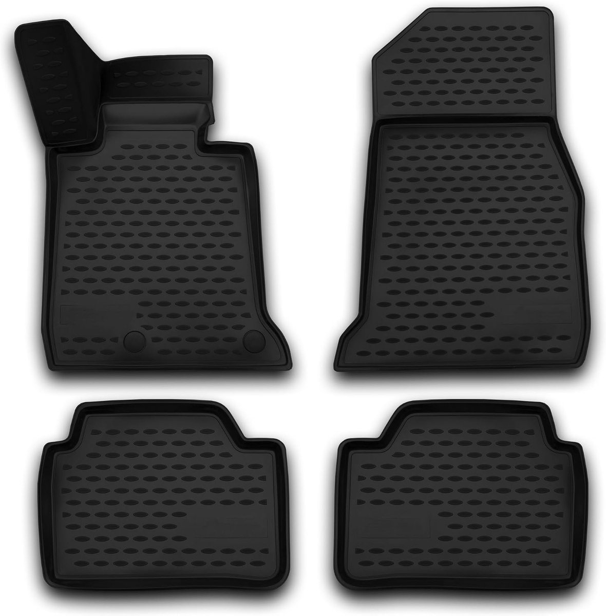 Tuning FM11001 pasvorm rubberen vloermatten (4-delig), zwart
