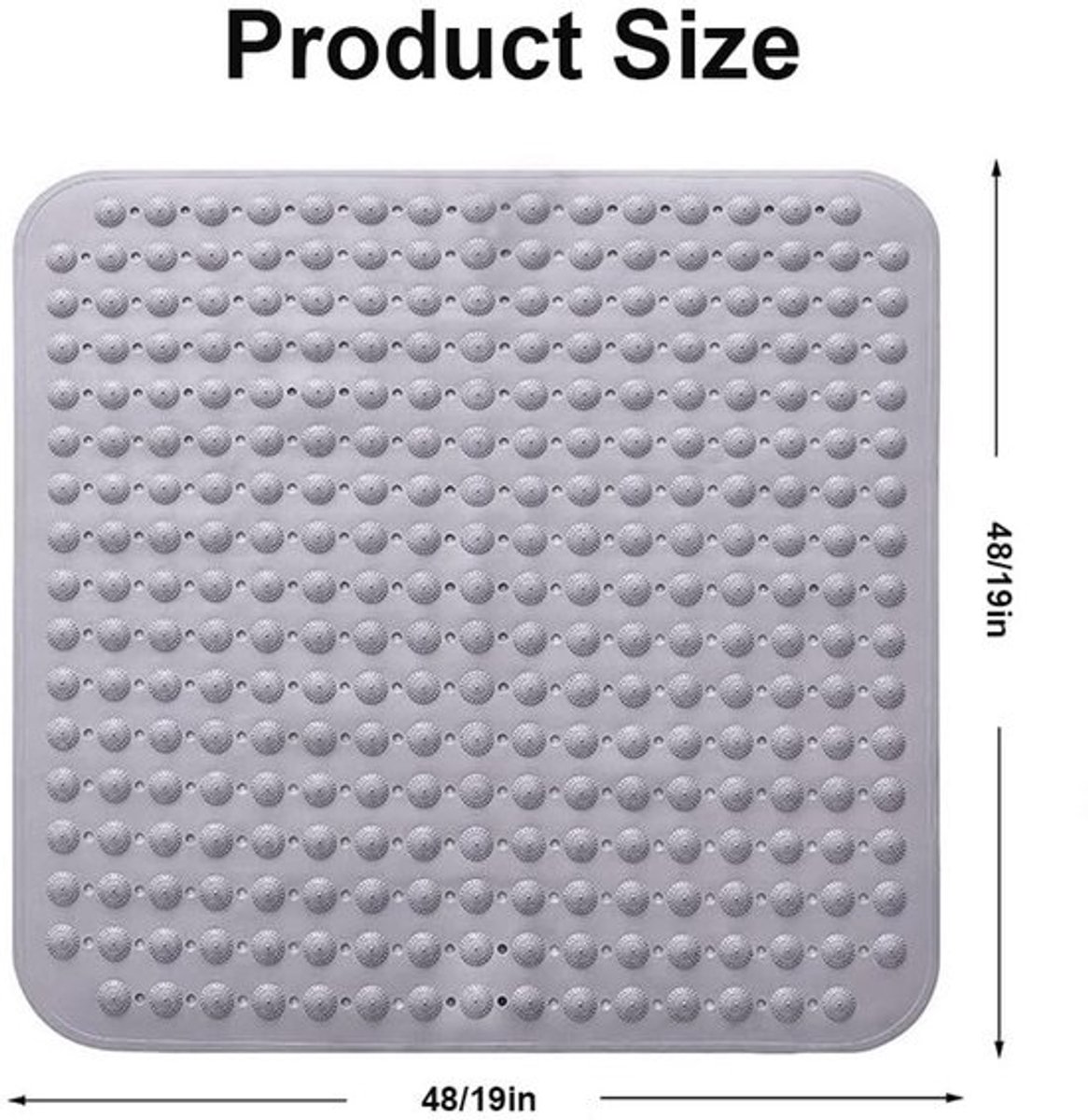 Antislip Douchemat 48 x 48 cm - Massagemat met Zuignappen - Ideaal voor Sauna en Doucheruimte - Groen