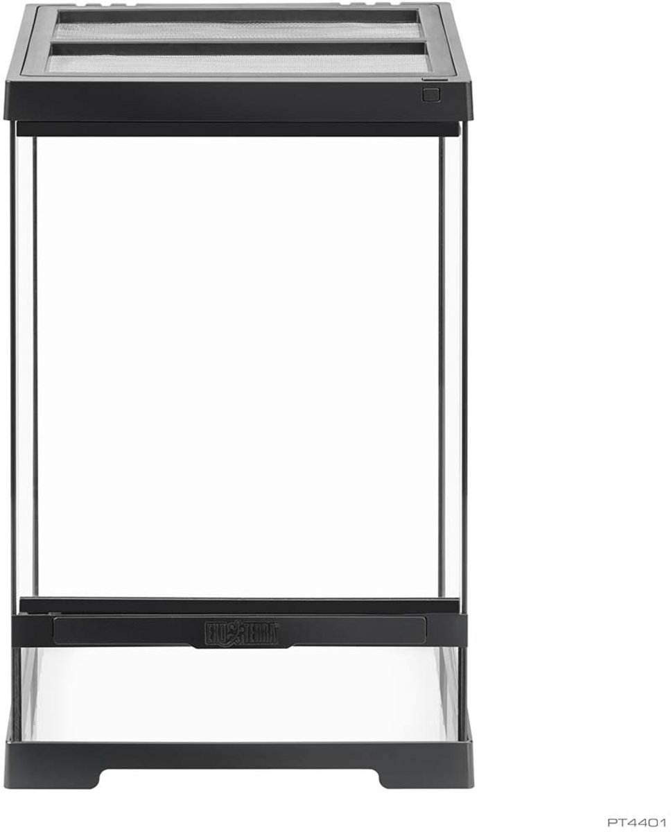 Exo Terra Pro Terrarium Zwart | Advanced Natural Terrarium 45Ã—45Ã—60 cm met 3-traps ventilatie