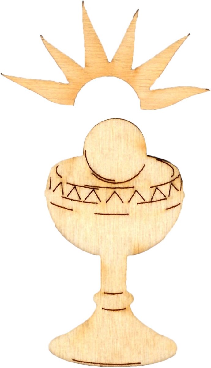 Knutsel-News A-KESOS30 30-delige set "kelk en zon" bestaande uit 2 verschillende designs, hout