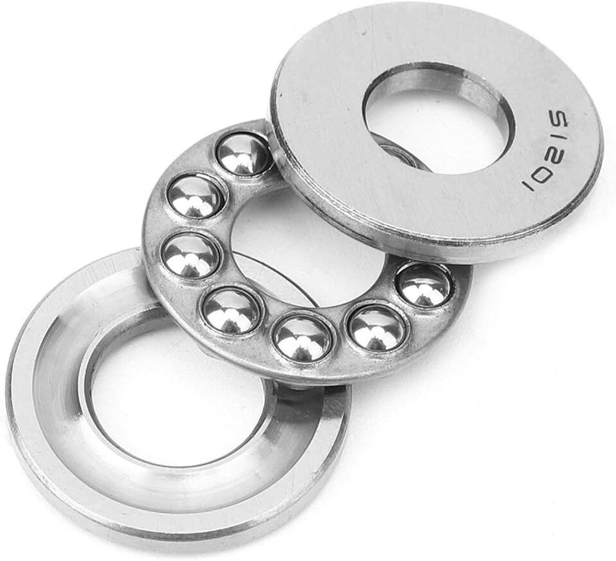 5 stks Axiale kogeldruklager, 12 mm x 28 mm x 11 mm Geluidsarm Vliegtuig Stuwdruk Enkele kolom Stuwkracht BallBearings