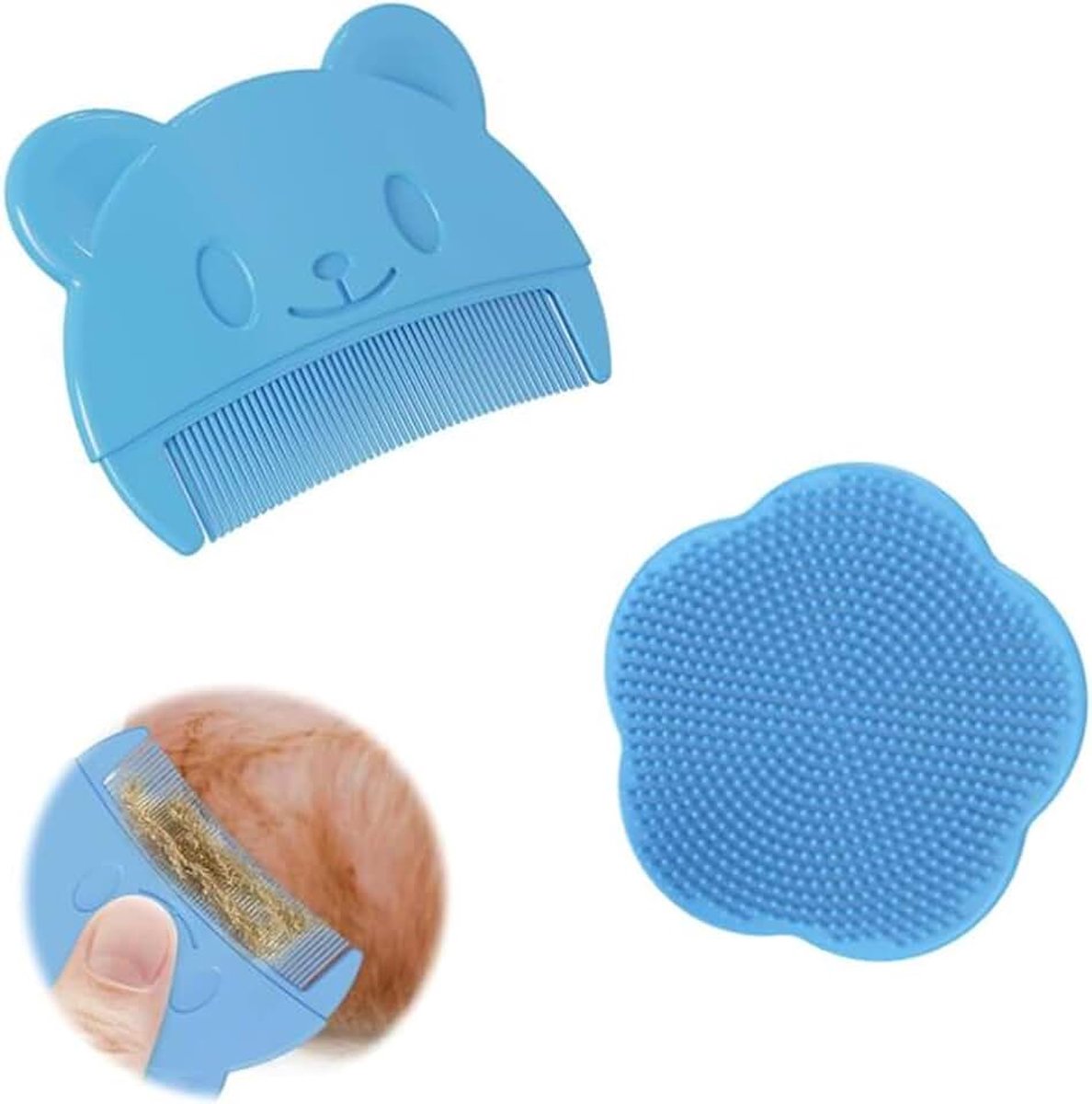 Baby's, 2 stuks babyborstel voor het verwijderen van melkkorst, kam, babymelkschorfborstel, siliconen borstel, babyhaarborstel voor droge huid, melkkorst en eczeem