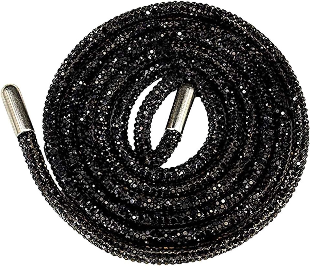 4MM/6MM Glitter Ronde Schoenveters Met Steentjes Trekkoord Koorden Hoodie Snaren Vervangingen
