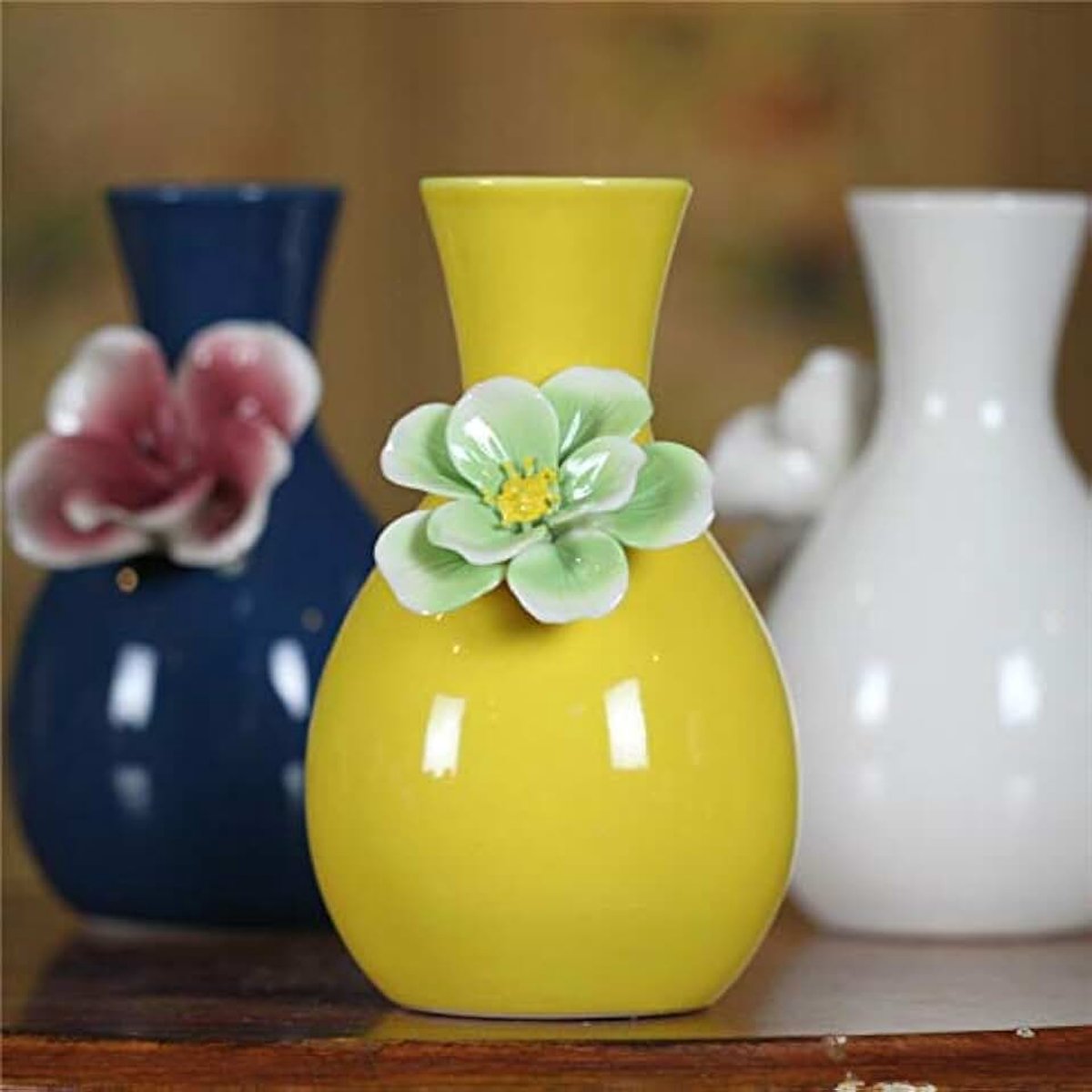 Keramische vaas huisdecoratie creatieve home vaas ornament keramische ambachten (3st)