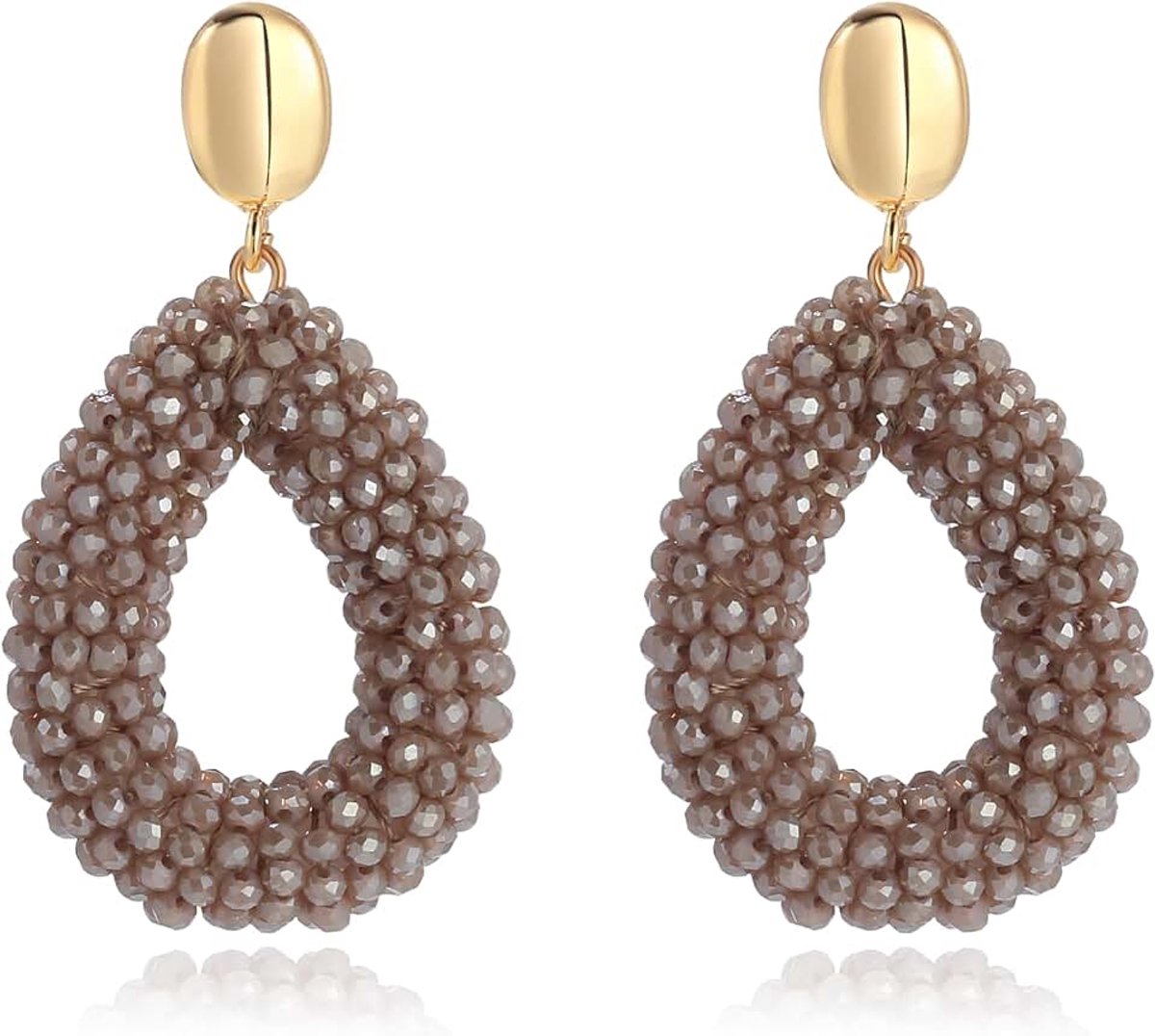 Oorbellen hangend voor dames, druppelvormige rijstparels, lichte oorbellen, elegante blikvanger voor vrouwen, modieuze sieraden