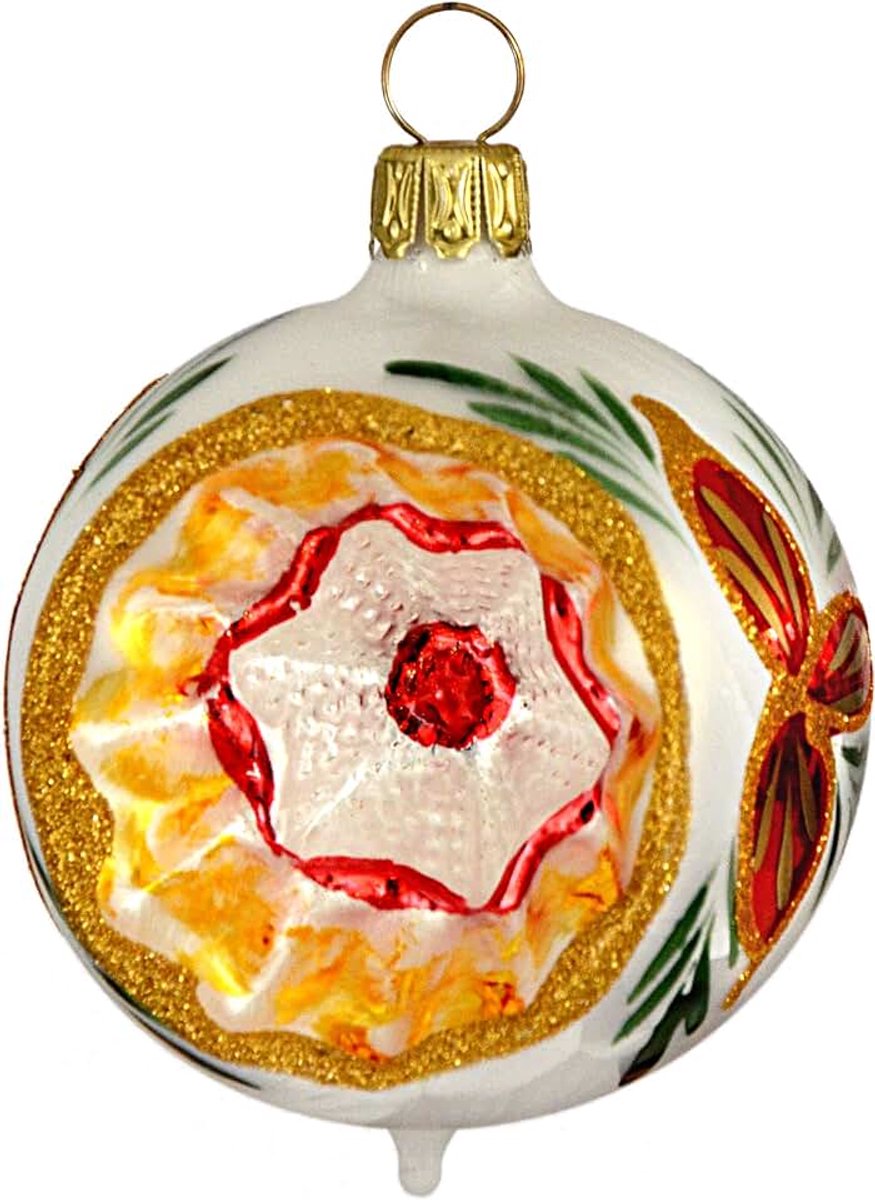 Kerstster, reflexbal 6cm, 4 stuks per doos van Jingle Bells Lauscha
