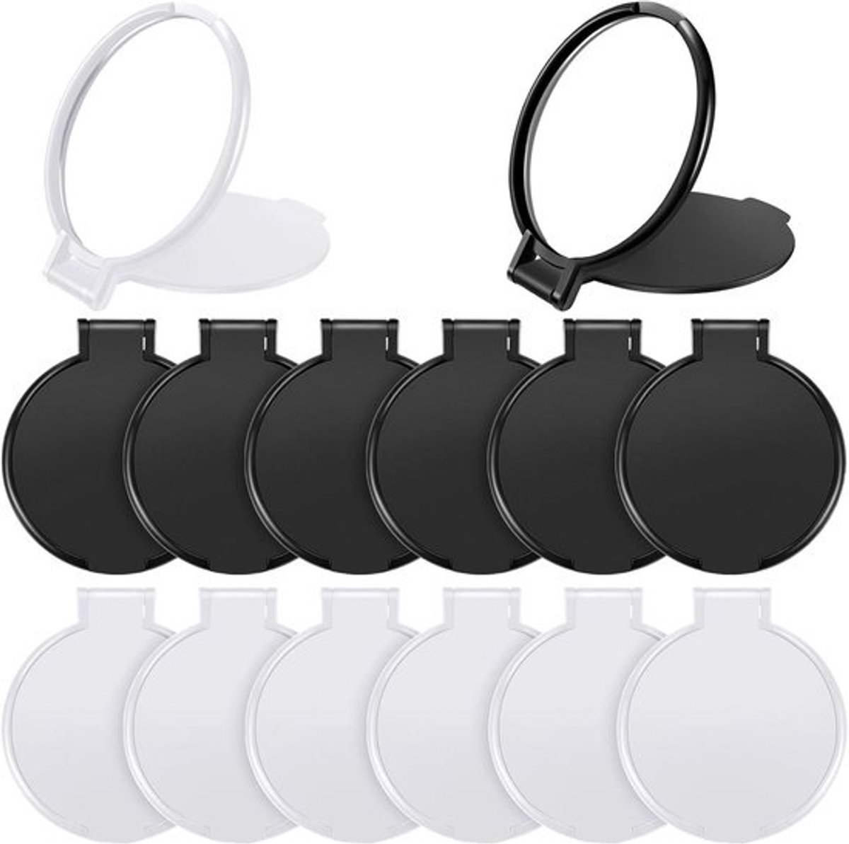 24 stuks inklapbare minispiegels, compact en draagbaar, ronde vorm, voor make-up en dagelijks gebruik