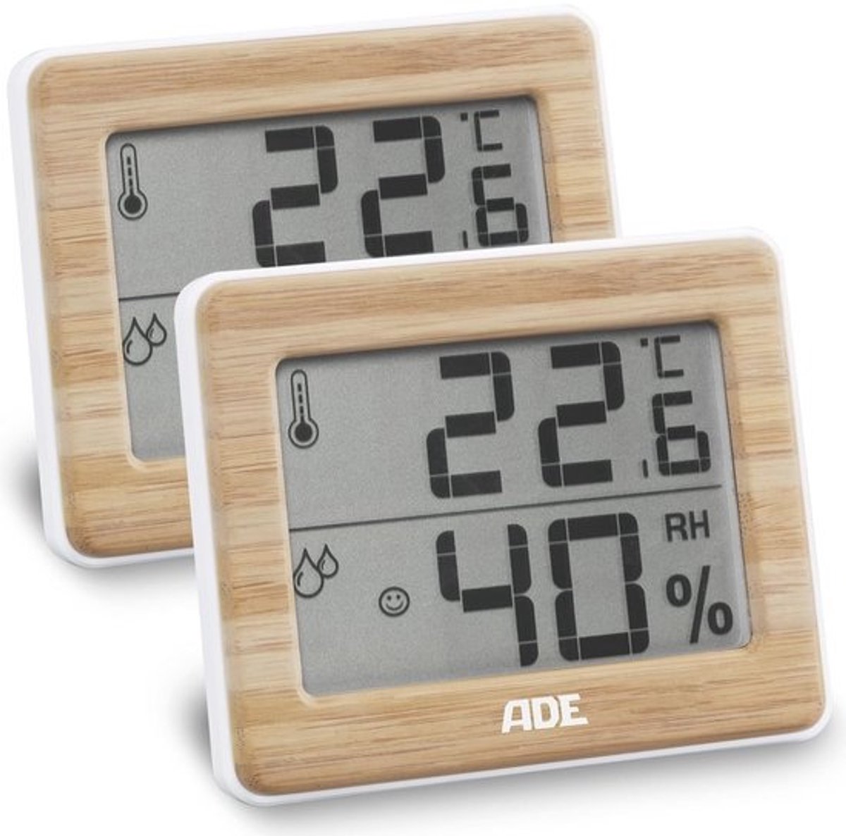 Digitale Thermometer en Hygrometer voor Binnengebruik | Vochtigheidsmeter met Bamboe Design