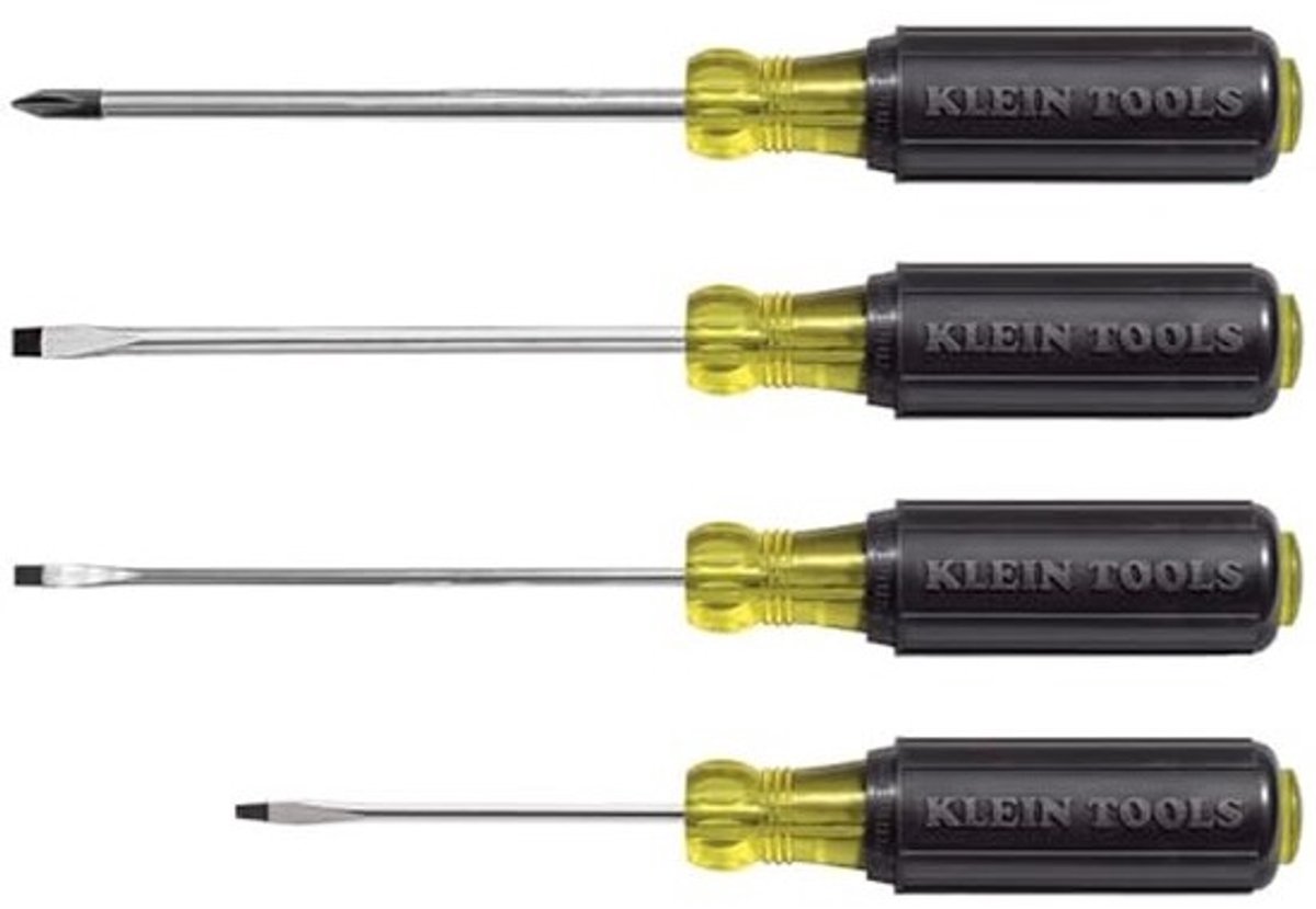 Mini Schroevendraaierset met Comfort Grip - 4 Stuks