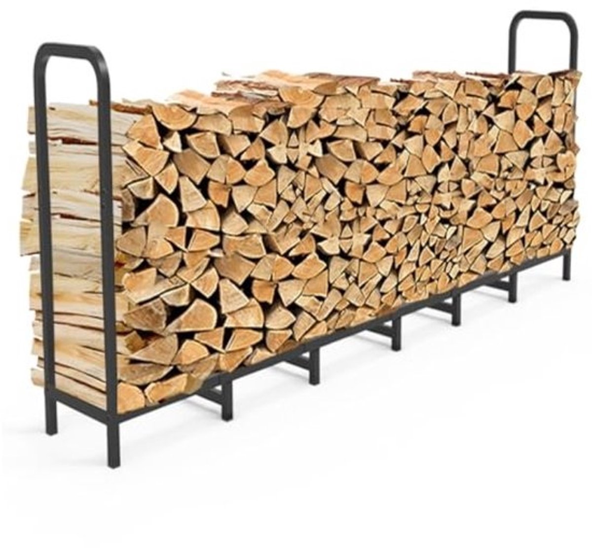 Houtopslagrek 244 cm - Verstelbaar en stabiel rek voor brandhout binnen en buiten