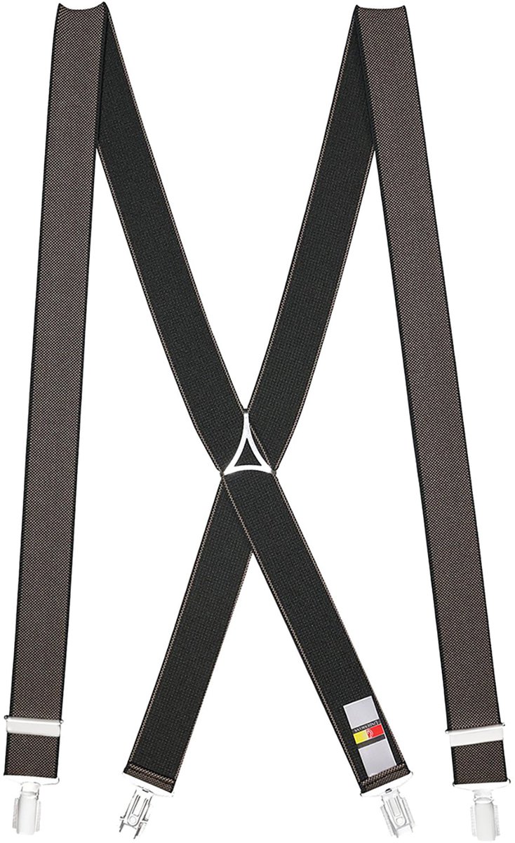 LINDENMANN heren bretels X-vorm - olijf