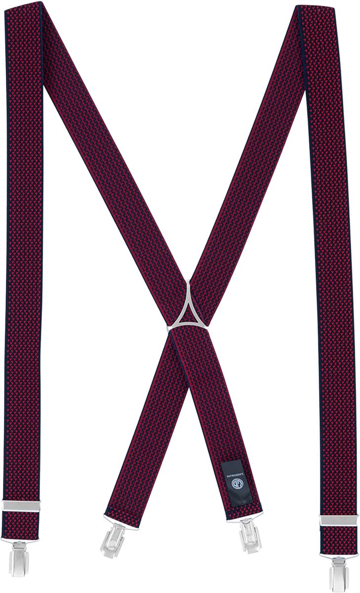 LINDENMANN heren bretels X-vorm - rood