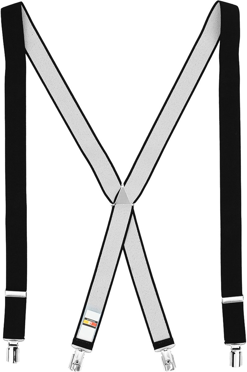 LINDENMANN heren bretels X-vorm - zwart
