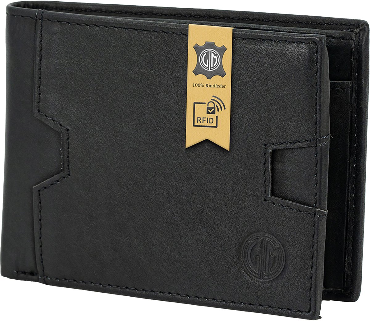 LINDENMANN heren portemonnee RFID - zwart