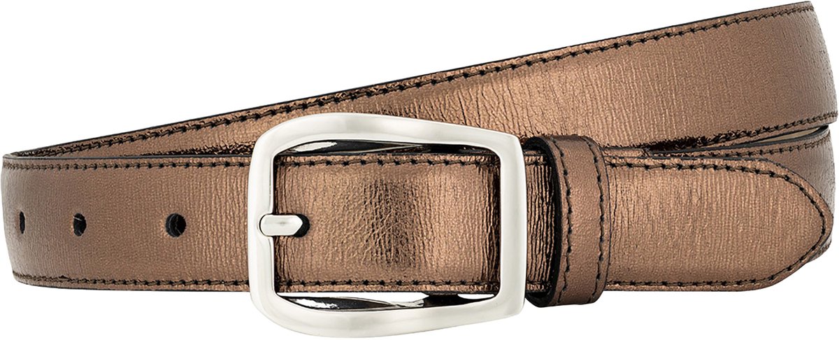 LINDENMANN dames leren riem - brons