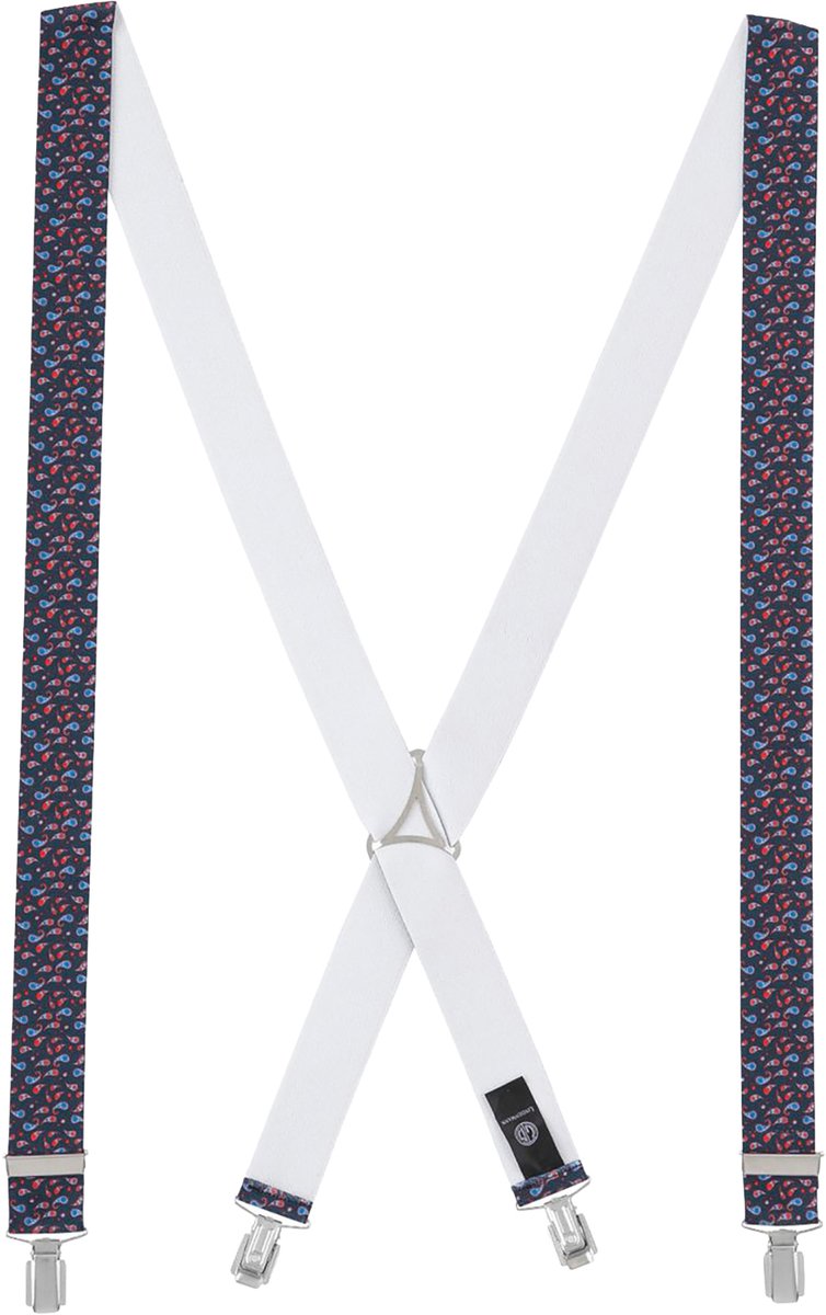 LINDENMANN heren bretels - blauw dessin