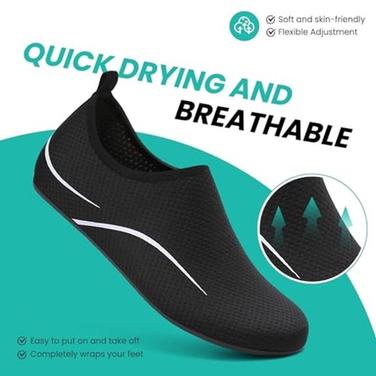 Waterschoenen voor Dames en Heren - Sneldrogend, Antislip en Comfortabel voor Strand en Zwembad