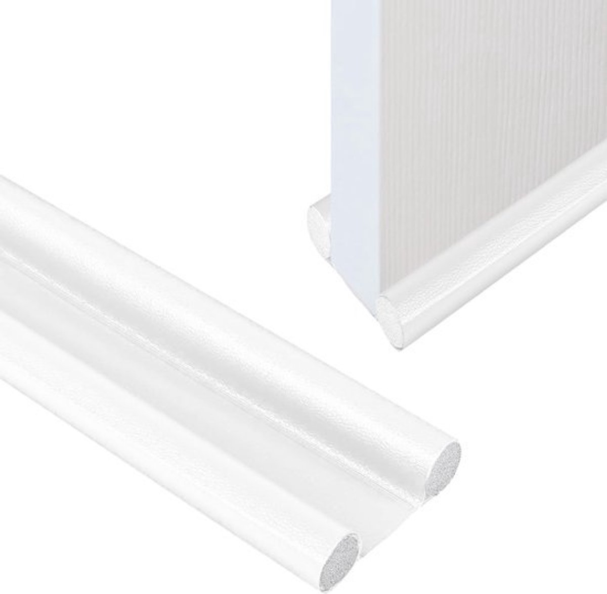 Dubbele tochtstrip 37in 96cm - geluidsdicht - verstelbaar - wit