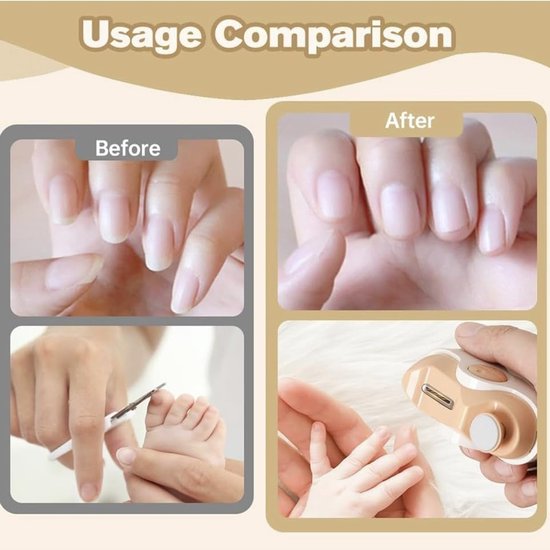 1 stuk - Elektrische Nagelsnijder - Manicure apparaat voor volwassenen - Automatische Nagelschaar voor kinderen - Draagbaar ontwerp - Anti-klem functie - Paars — afbeelding 4