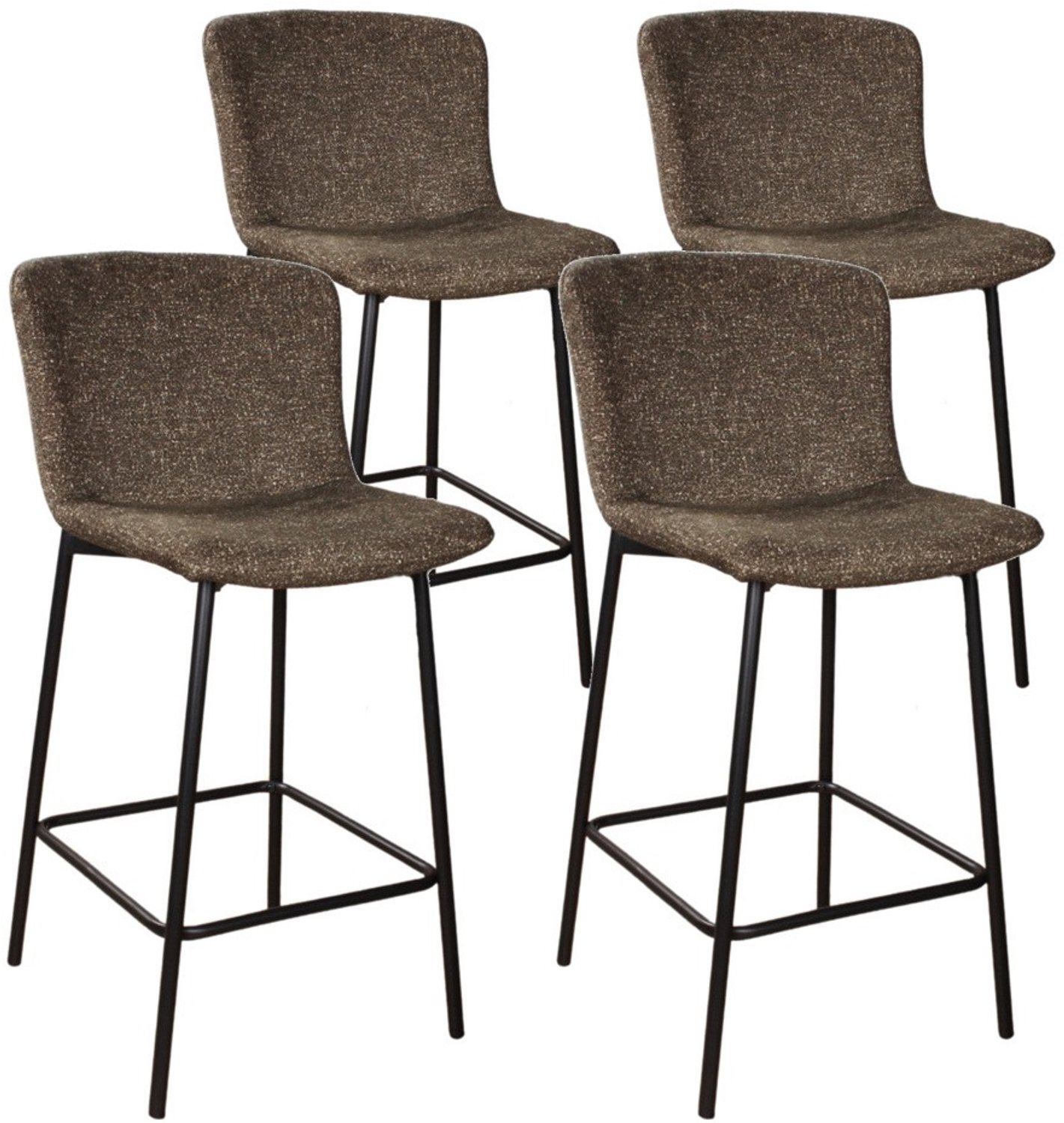 DS4U - - Vera barkruk 65 cm - Set van 4 - Groen - Stof