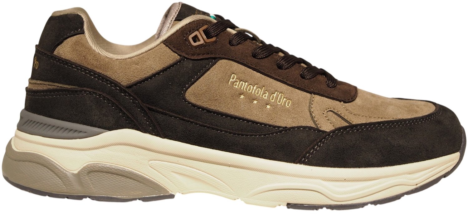 Pantofola d'Oro taupe suède heren sneakers - Gran Reno