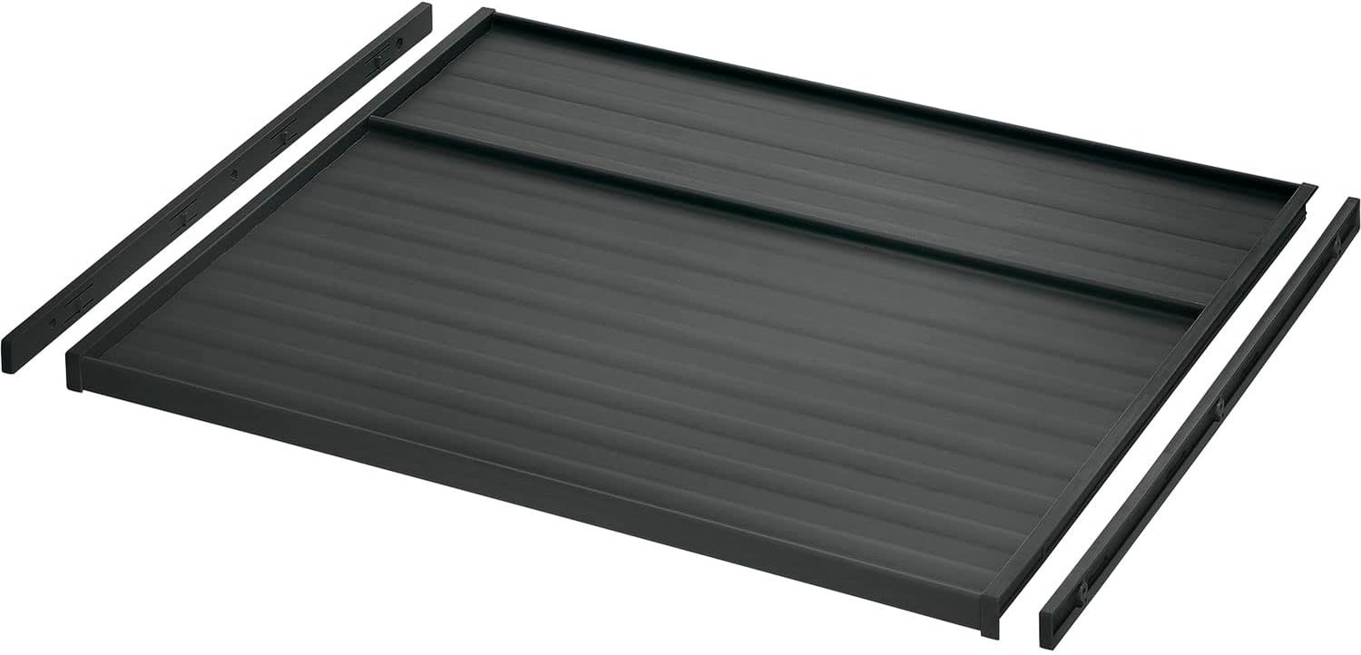 Dekselgeleidingsstrip voor dekselplaat 1 x 2 - kunststof donkergrijs - 5 accessoires voor afvalemmer - ServiceTopper