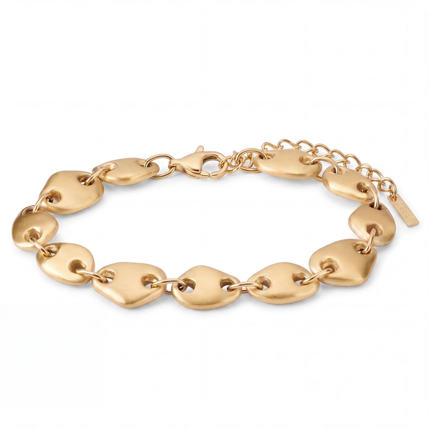 Organic | Cobble armband van 14-karaats verguld roestvrij staal