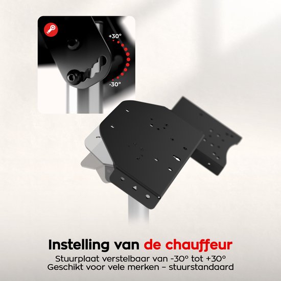 Huzaro Speed 2.0 Stuur Standaard - Inklapbare Simracing Wheel Stand voor Racestuur - Wit van Huzaro — afbeelding 5