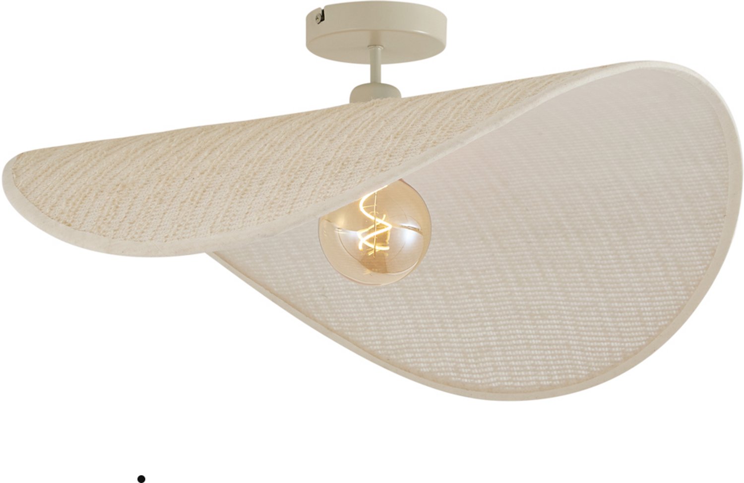 Qazqa japandi plafondlamp - Hat - beige, rond, 65cm, ideaal als hal, slaapkamer en woonkamer lamp