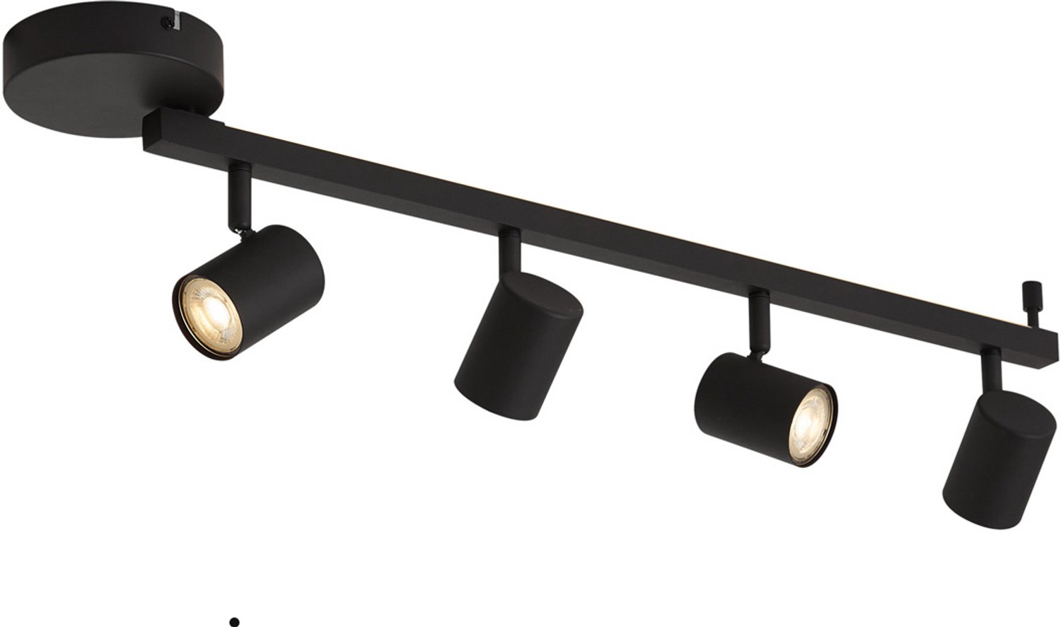 Qazqa led spot - Back Up - zwart , incl. 7.2W geintegreerde led, 75cm, 5-lichts, ideaal als hal, slaapkamer en woonkamer lamp