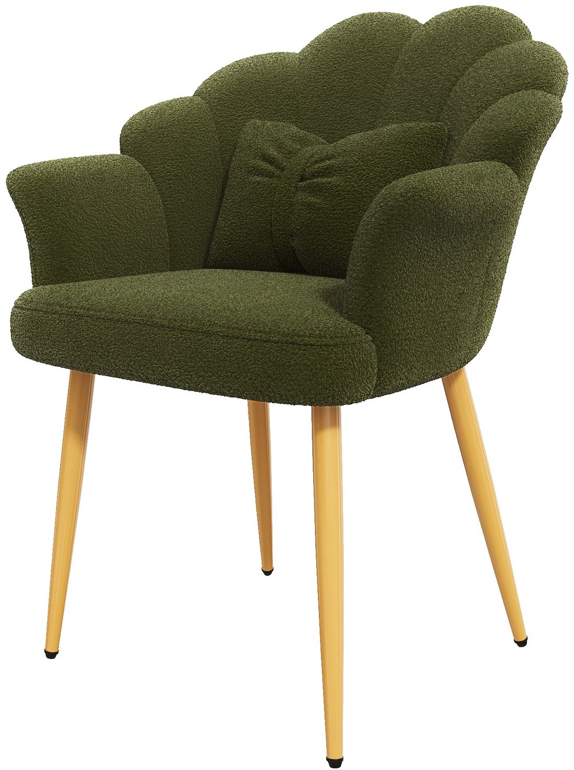 MODENUIT Eetkamerstoel - Set Van 2 Met Armleuningen En Kussen - Eetkamer - Stof Groen - 64x65,5x85 Cm