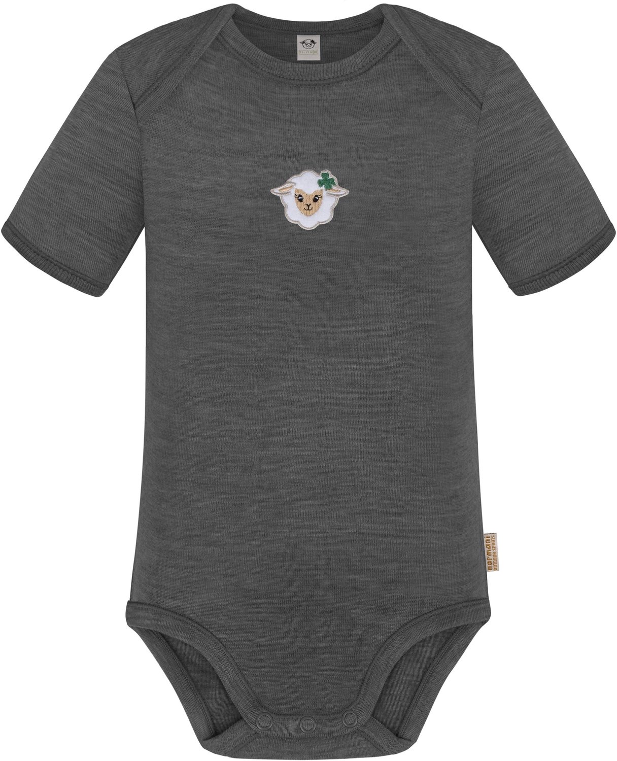 Baby-merino rompertje met korte mouwen „Tauranga“