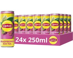 Lipton Ice Tea blik - Raspberry - met de smaak van framboos - 24 x 250 ml - Voordeelverpakking