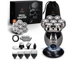 Scheerapparaat Mannen 8-in-1 - Skull Master Pro + Extra Scheerkop – Hoofd Scheerapparaat - Head Shaver - Trimmer - Brothers in Style