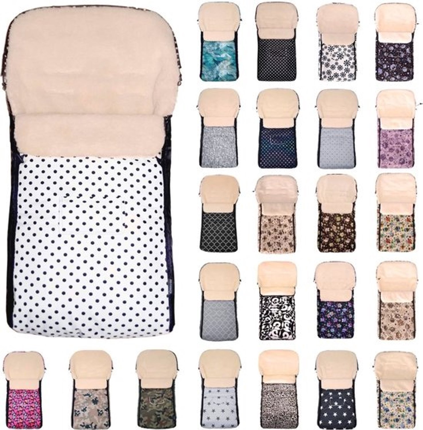 Extra Grote Thermozak voor Babyvoeten - 105 cm - Passend in Buggy, Kinderwagen en Slee - Waterbestendig en Geschikt om te Wassen